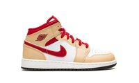 Air Jordan 1 Mid GS Beige / Red 554725 201