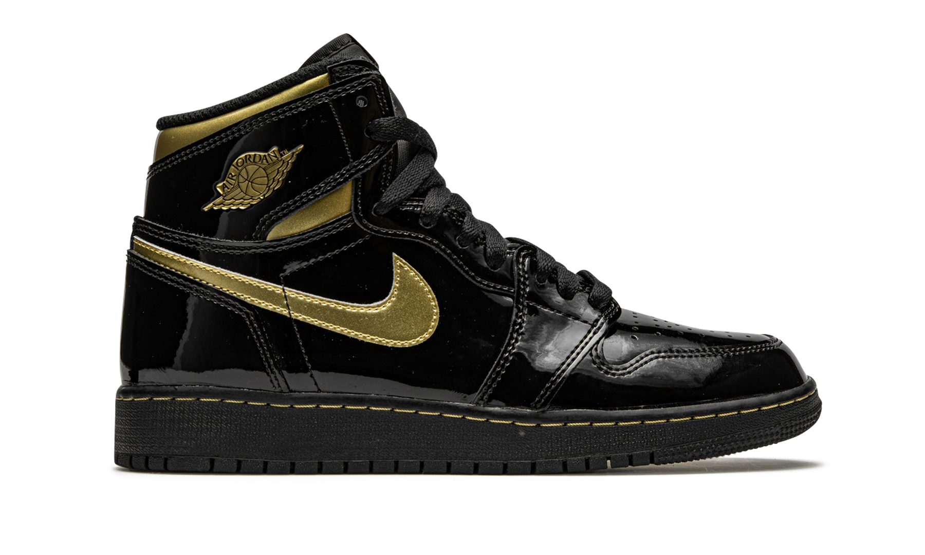 Air Jordan 1 Retro High OG GS Black Metallic Gold 575441 032
