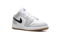 Jordan 1 Low GS White Neutral Grey Gum Midnight Navy 553560 146