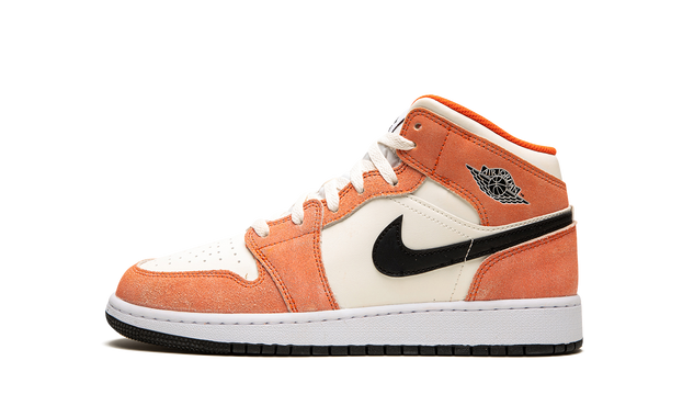 Air Jordan 1 Mid SE GS Orange Suede DV1336 800