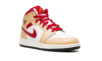 Air Jordan 1 Mid GS Beige / Red 554725 201