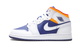 Air Jordan 1 Mid GS White Deep Royal Blue 554725 131