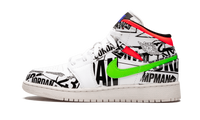 Air Jordan 1 Mid GS All Over Logos 554725 143