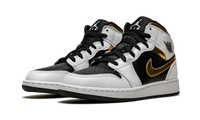 Air Jordan 1 Mid GS White / Gold / Black 554725 190