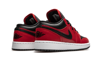 Air Jordan 1 Low GS Black Pebbled 553560 605