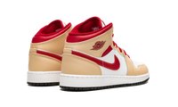 Air Jordan 1 Mid GS Beige / Red 554725 201