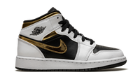 Air Jordan 1 Mid GS White / Gold / Black 554725 190