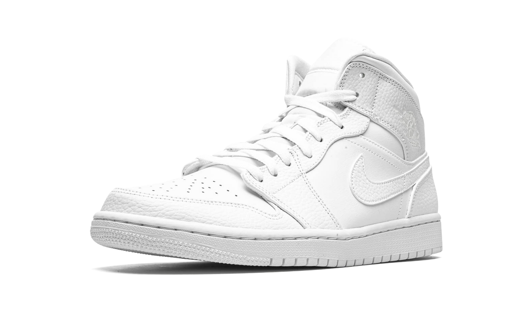 Air Jordan 1 Mid Triple White 554724 130