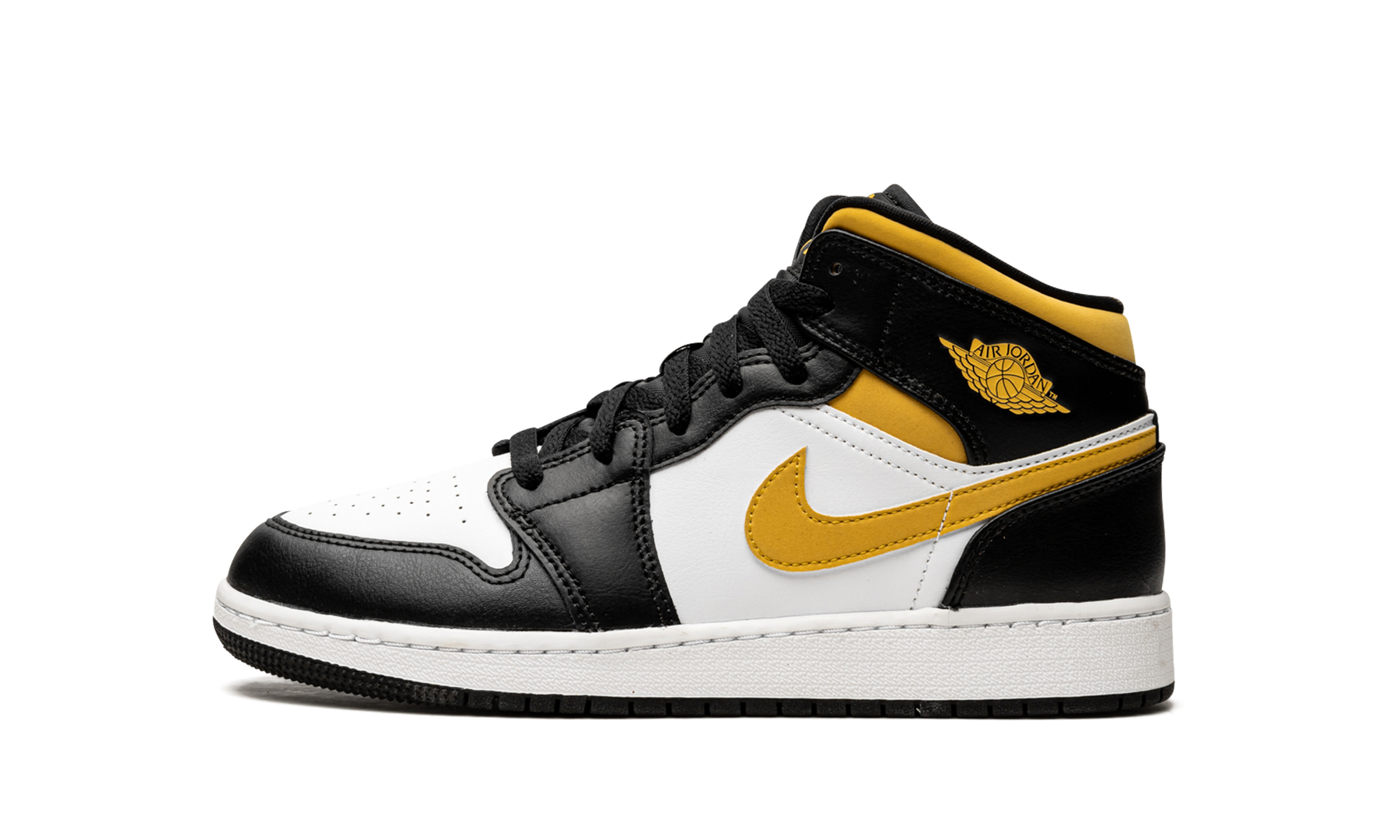 Air Jordan 1 Mid GS Pollen / Black / White 554725 177