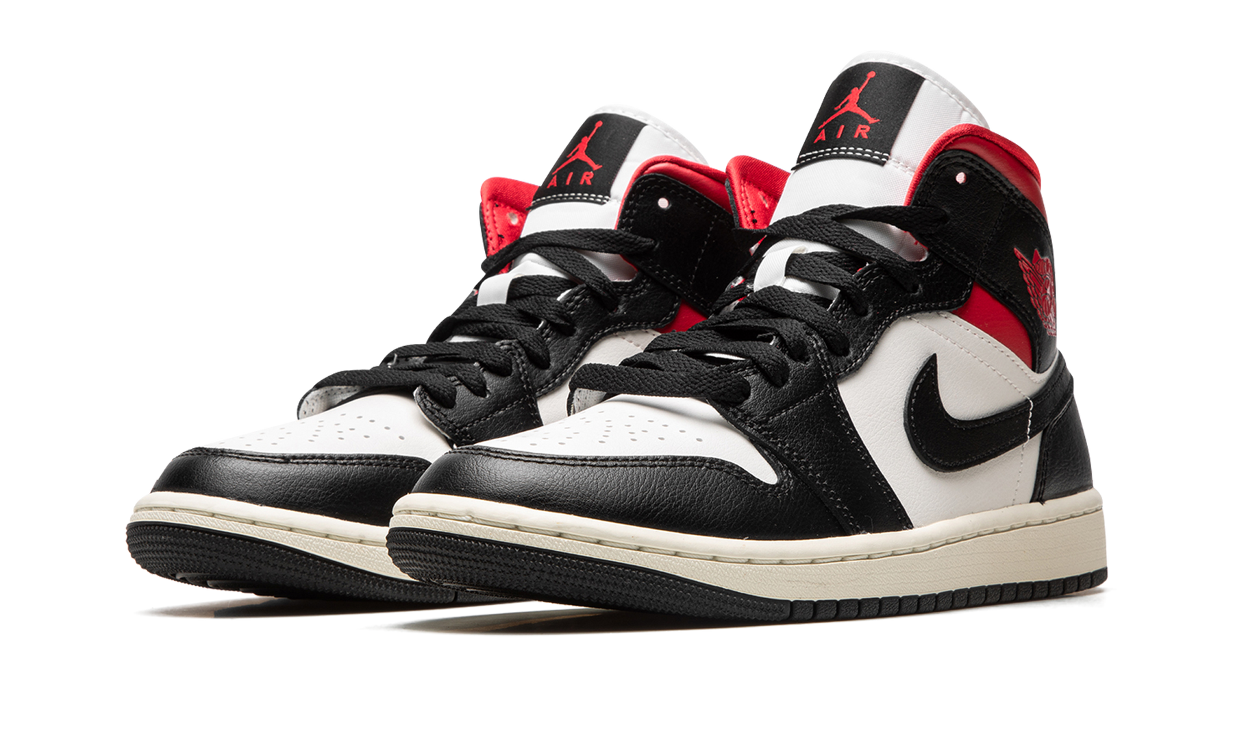 AIR JORDAN 1 MID WMNS Black / Gym Red / Sail BQ6472 061