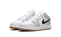 Jordan 1 Low GS White Neutral Grey Gum Midnight Navy 553560 146