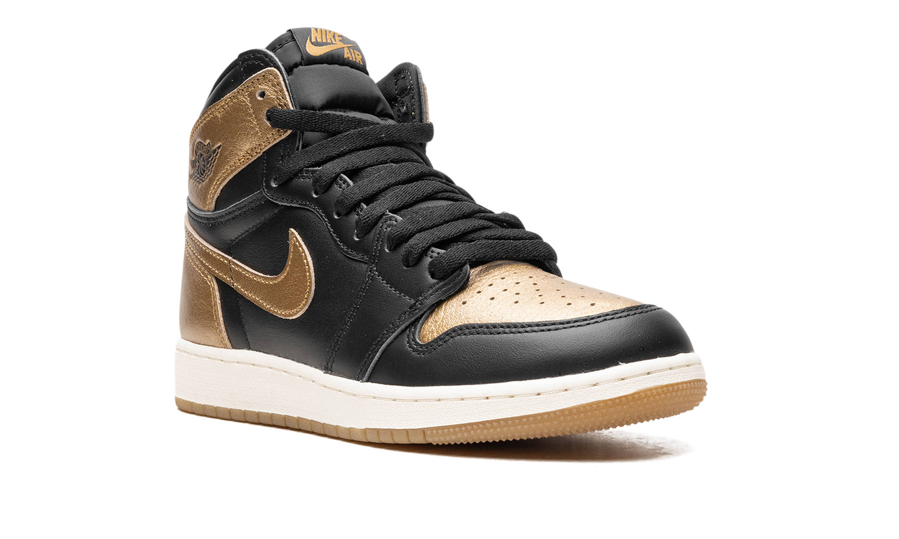 Air Jordan 1 GS Black Metallic Gold FD1437 071